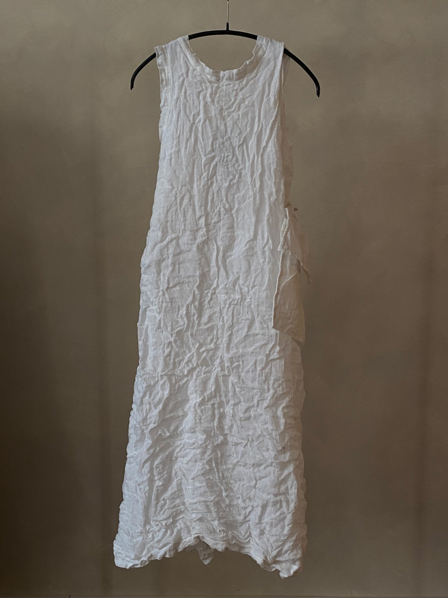 White linen dress