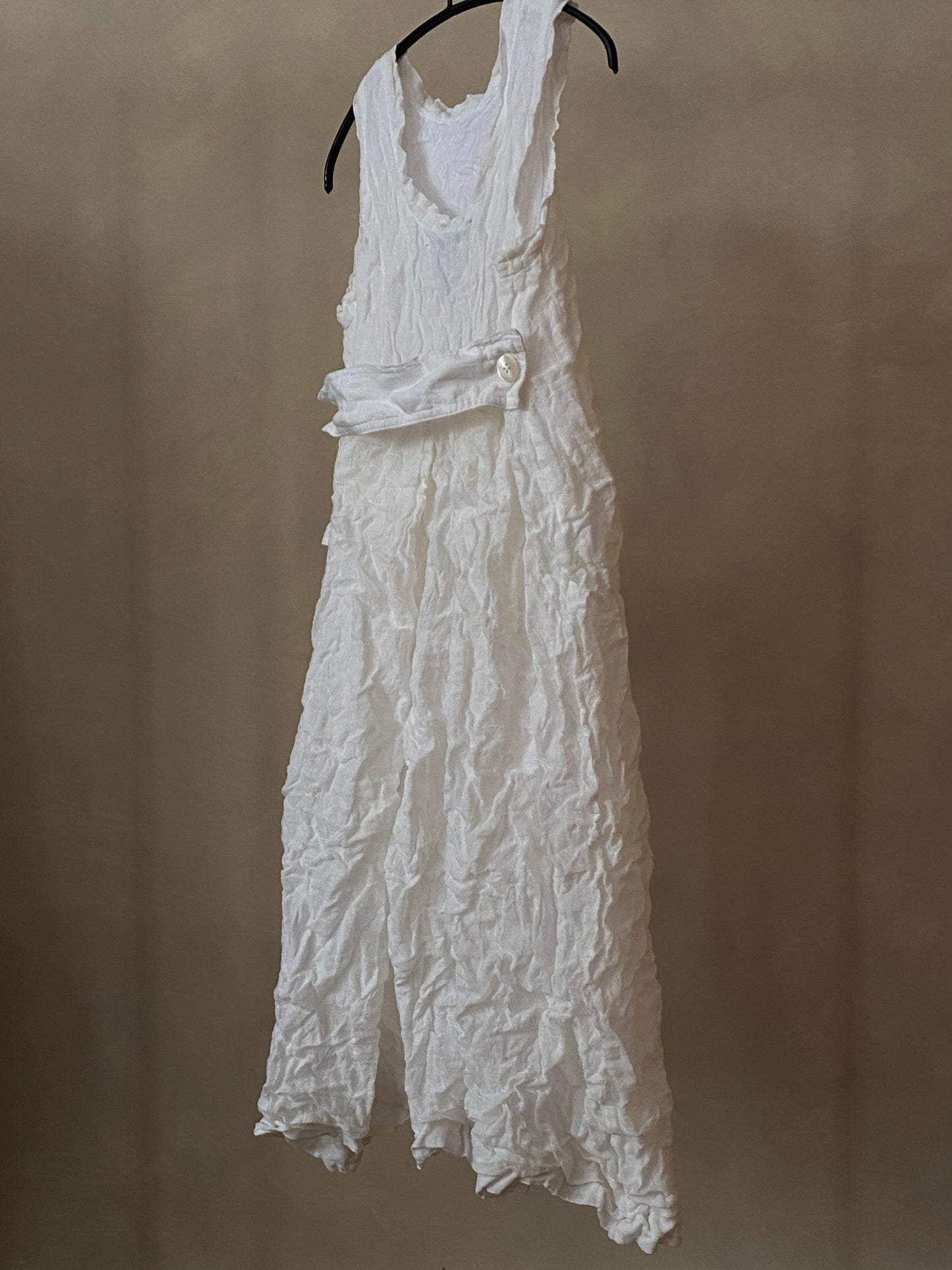 White linen dress
