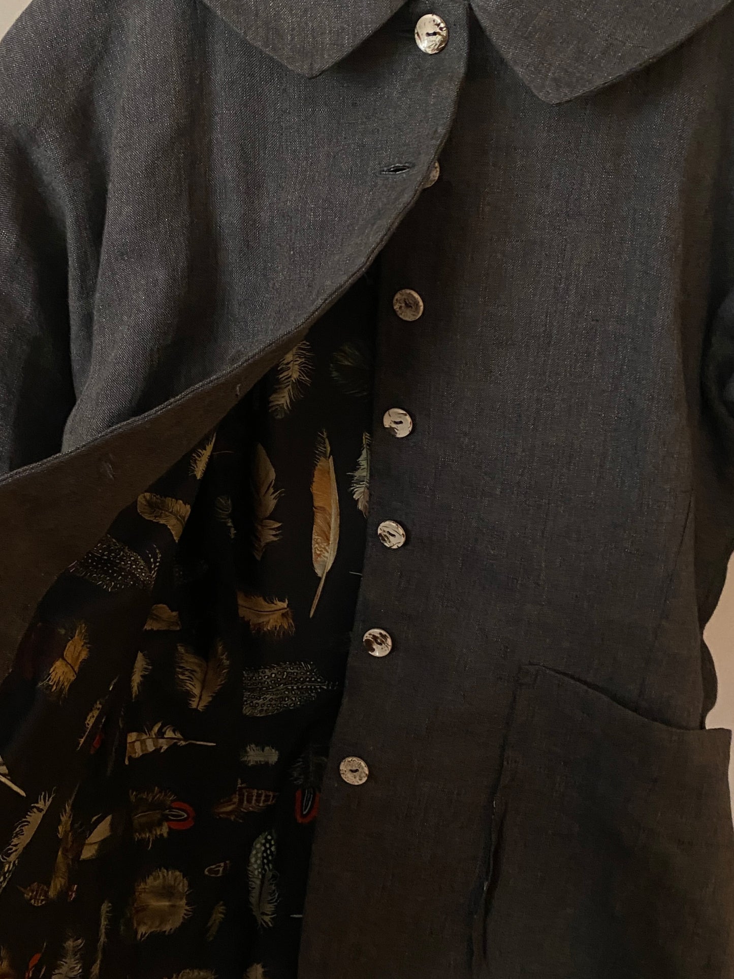 Dark green linen jacket