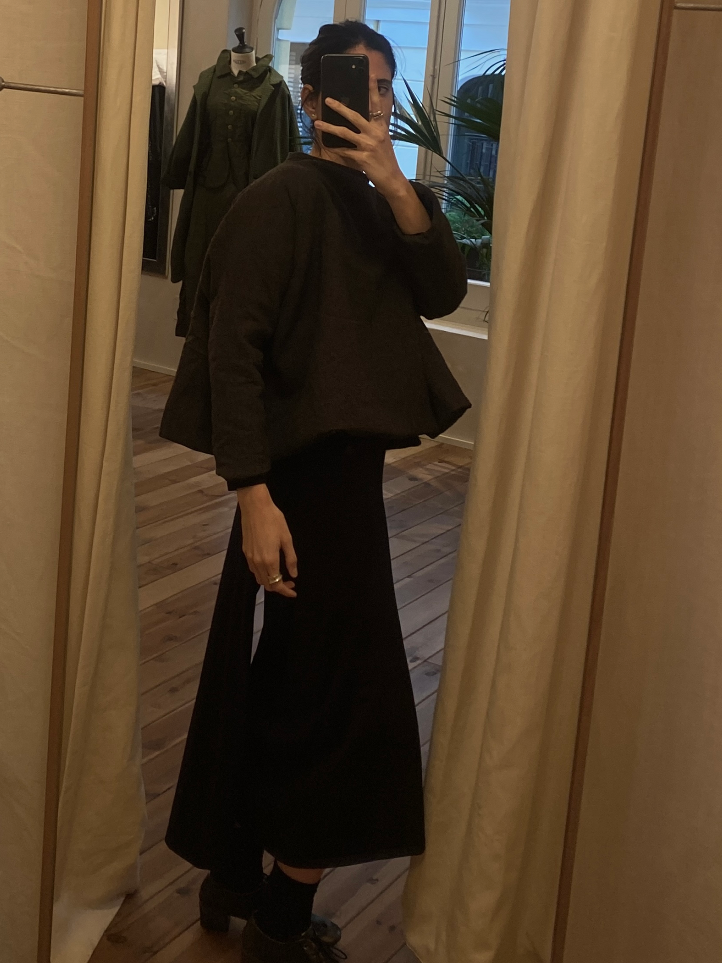 Brown wool top