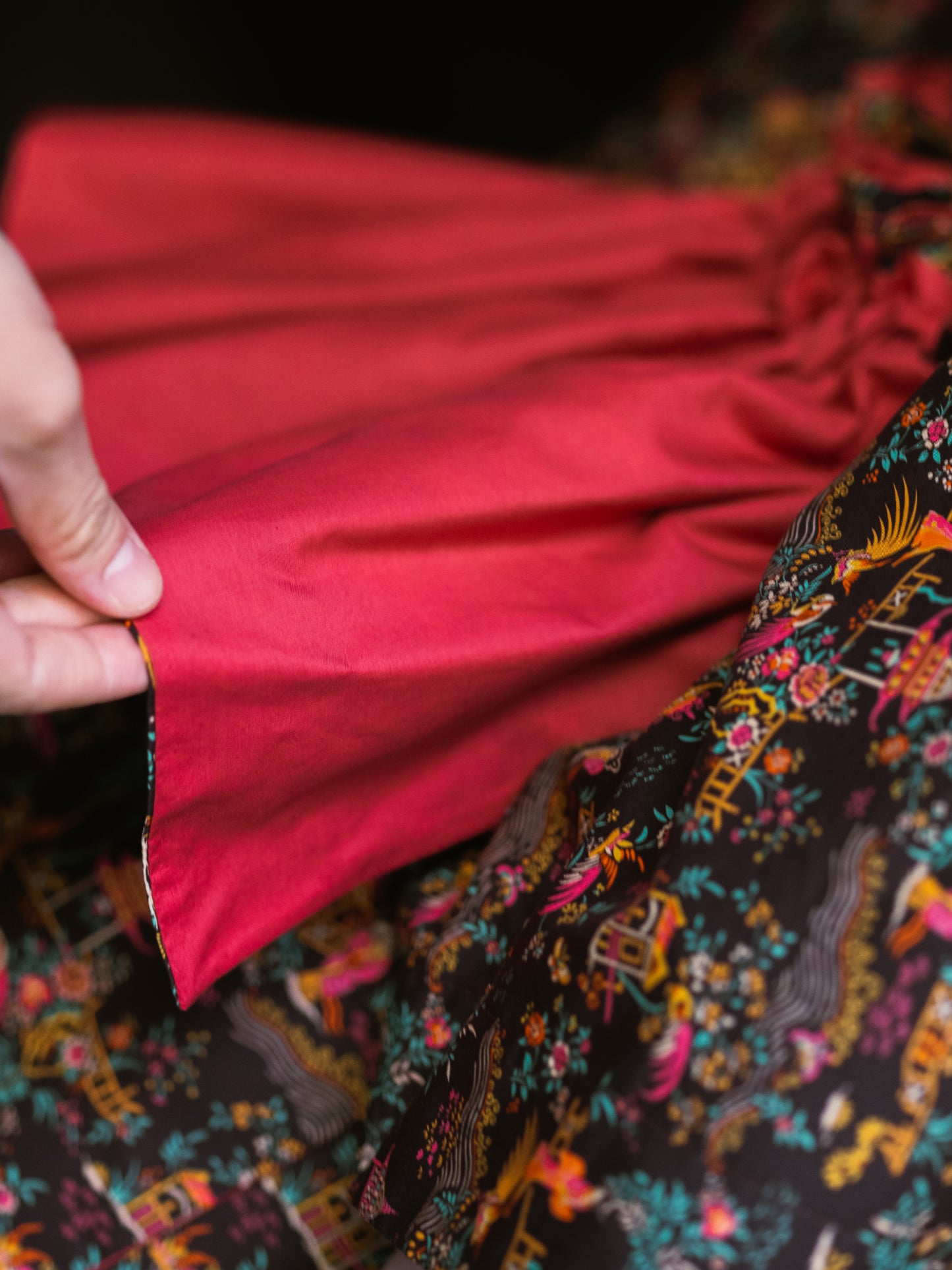 Kimono de algodón con polisón