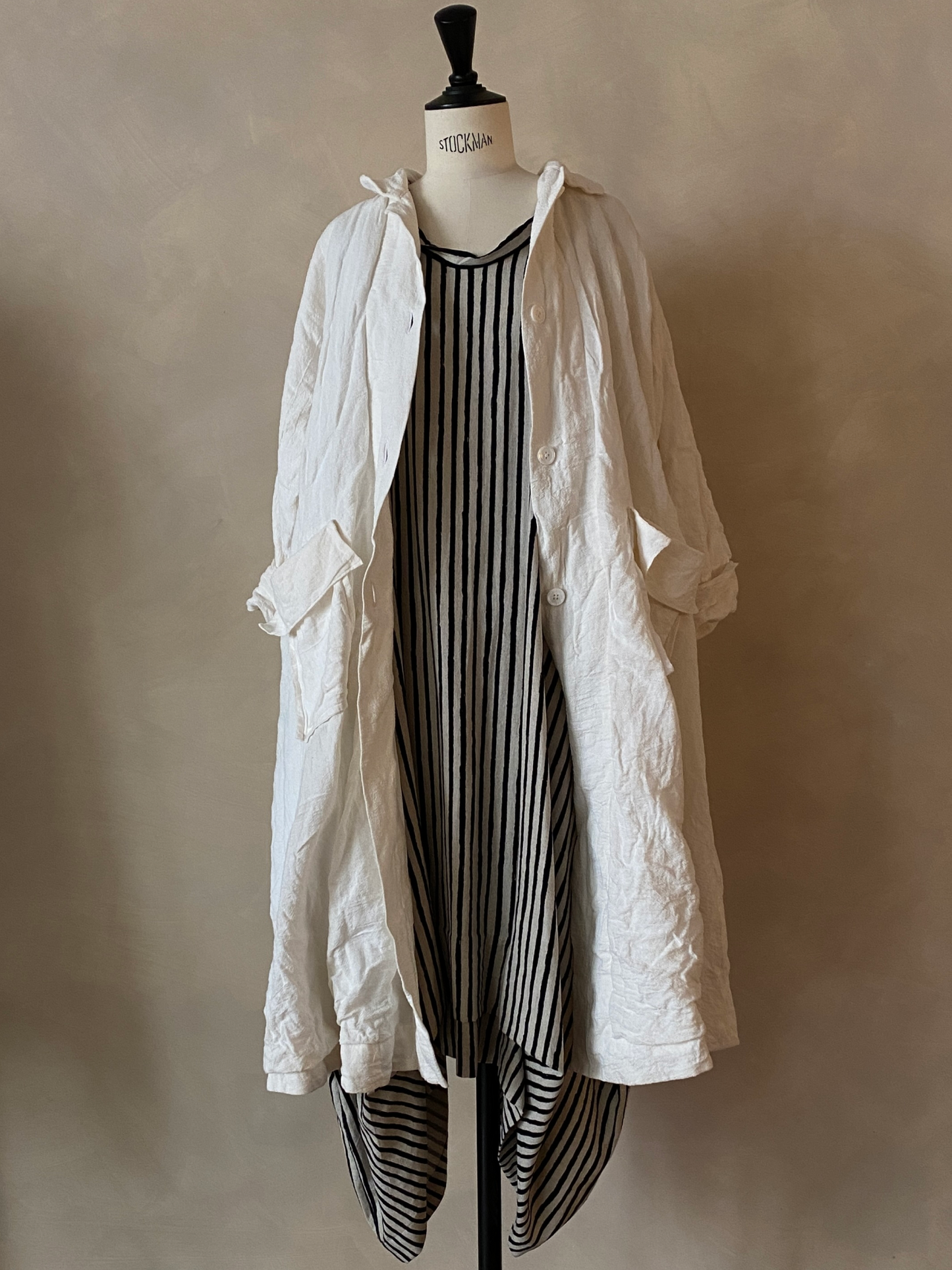 White linen coat