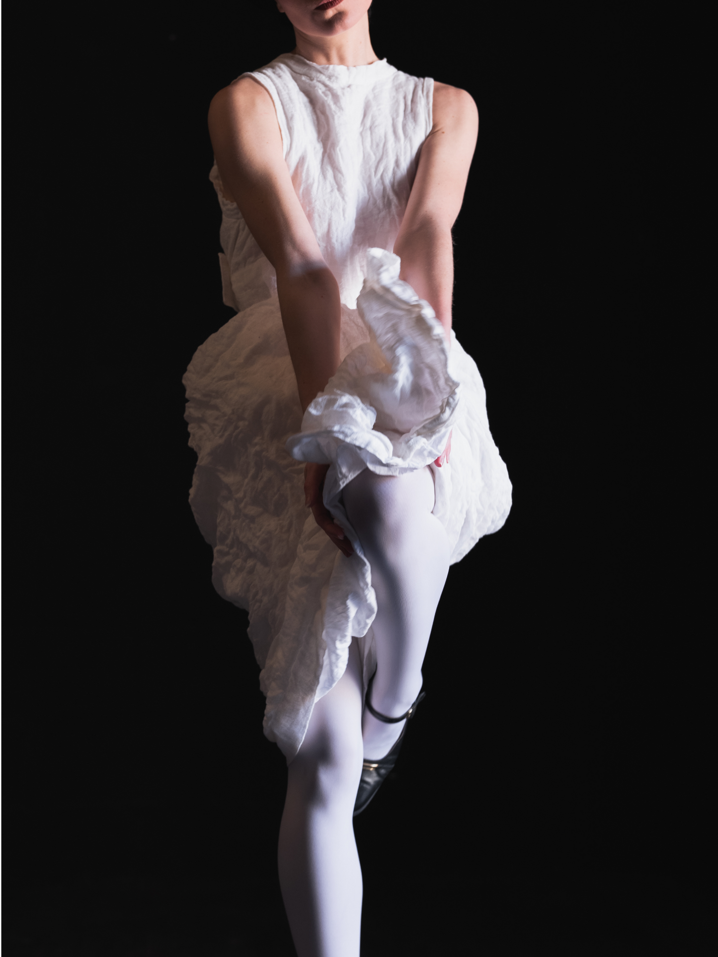 White linen dress