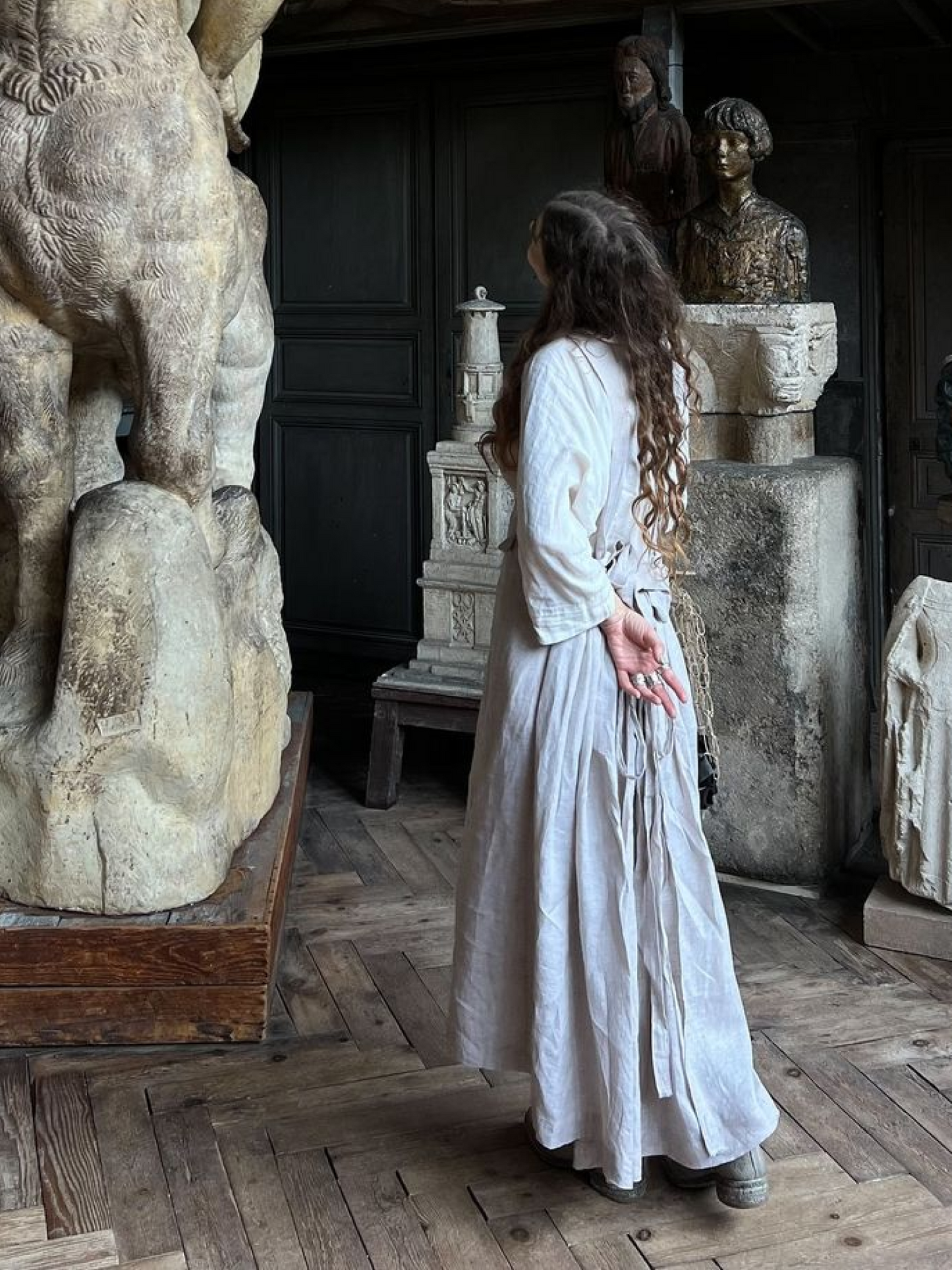 06. Linen apron dress