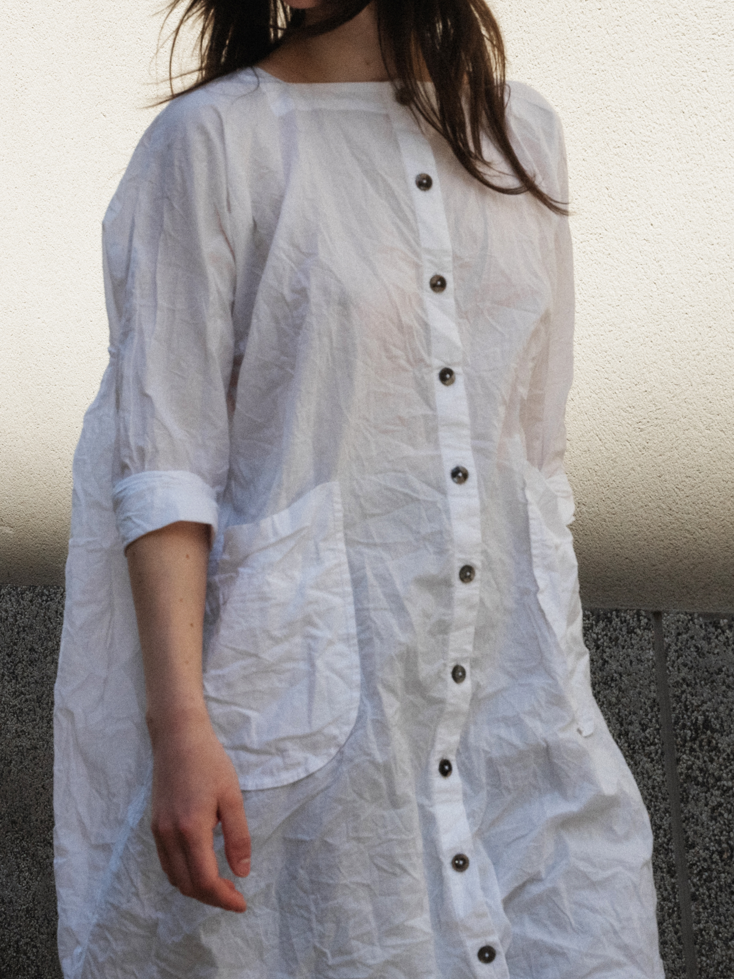 06. White poplin balloon camisole