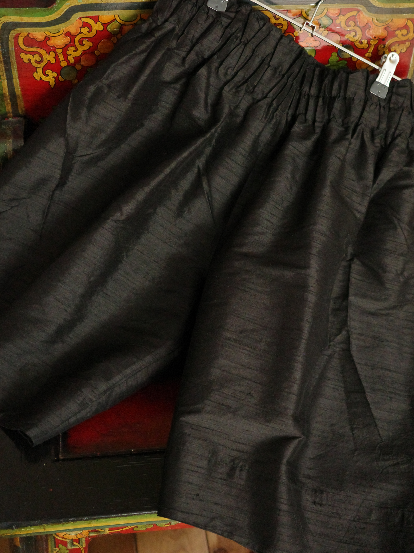 Pantalón corto de seda