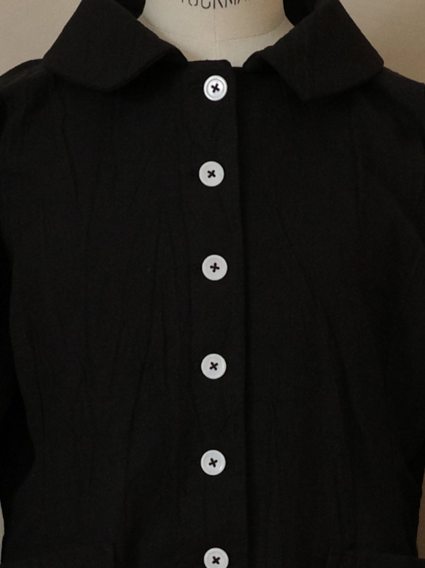Linen and cotton tailored coat