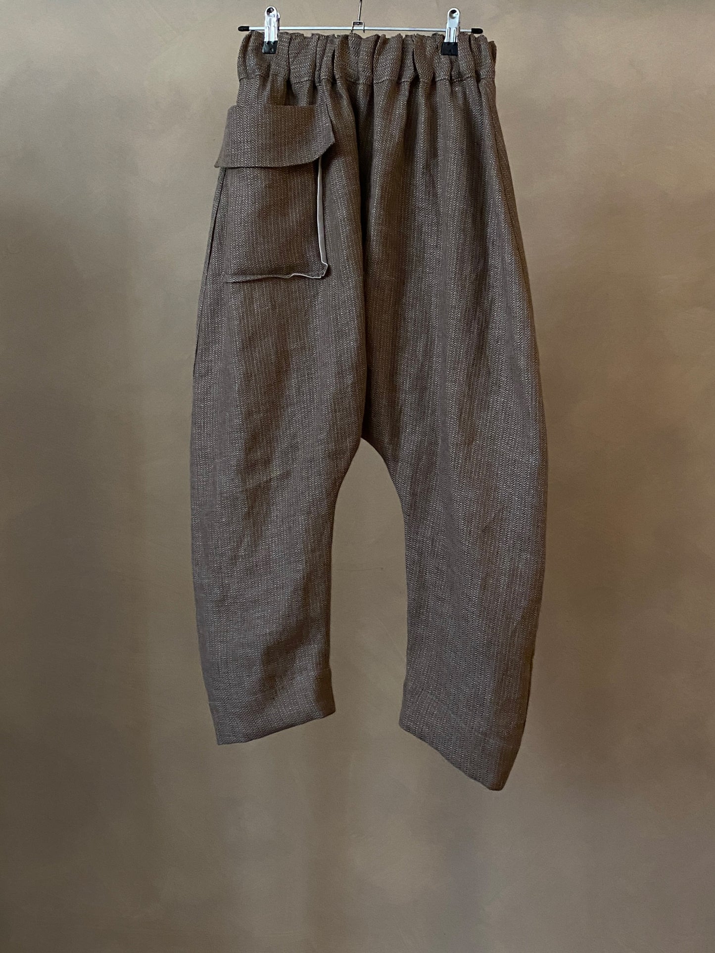 Pantalón de lino de espiga