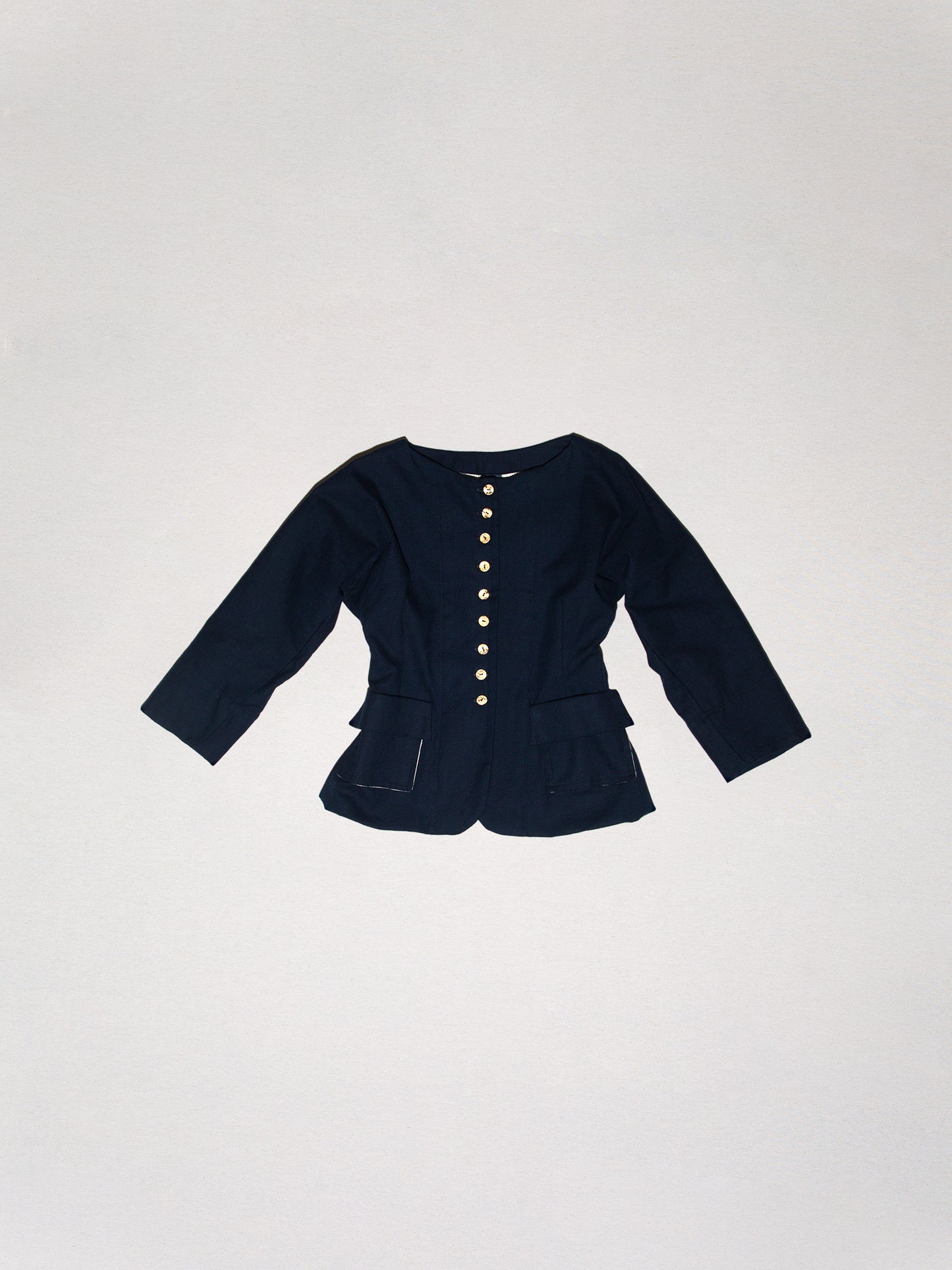 Tailored blue cotton jacket