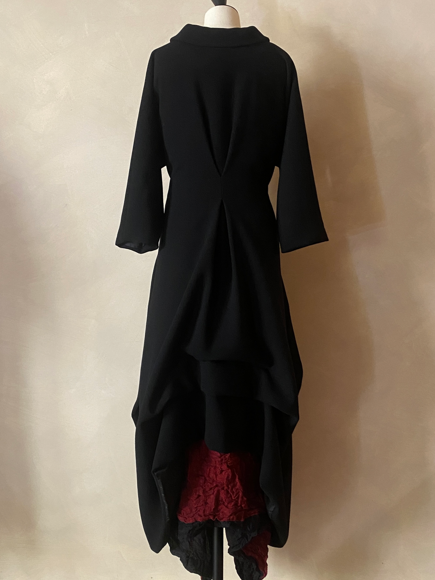 Double wool crepe Japanese coat