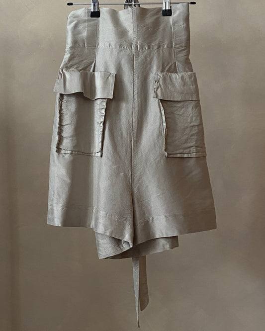 Pantalón corto de seda