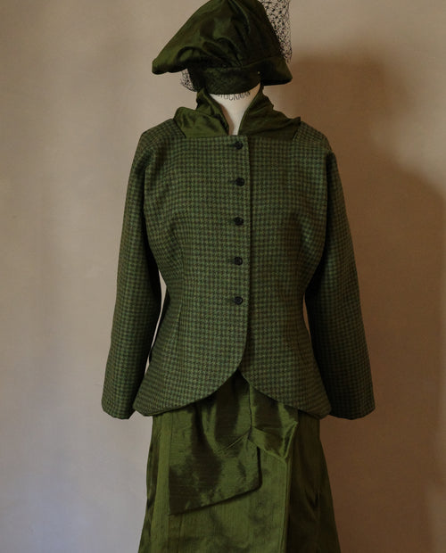 English wool houndstooth jacket