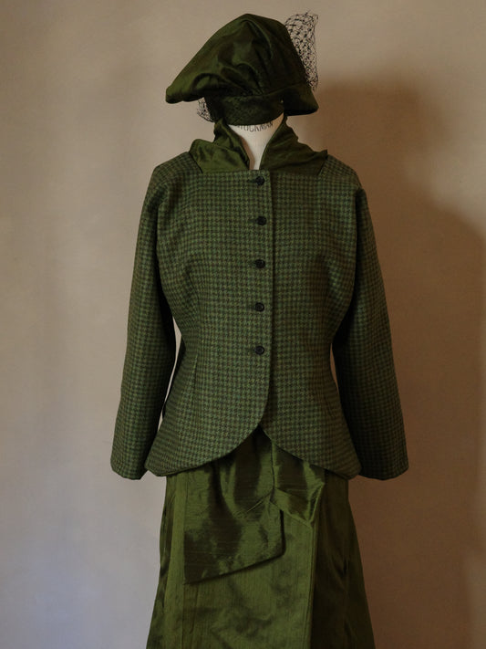 English wool houndstooth jacket