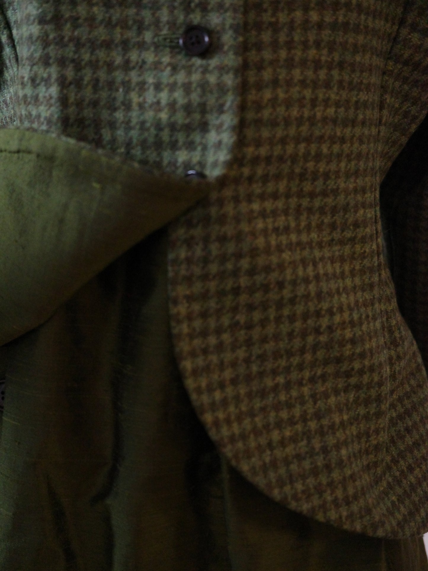 Chaqueta verde de lana inglesa