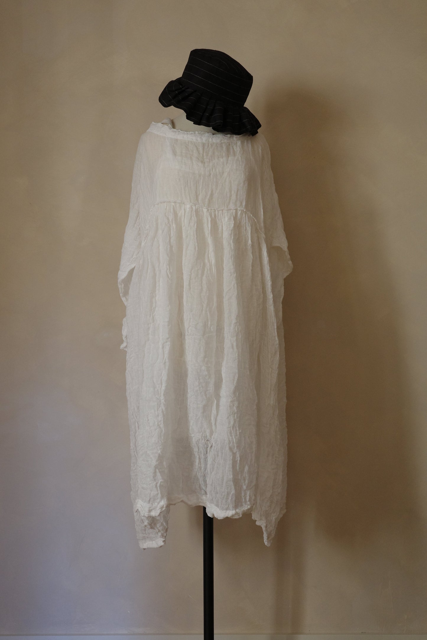 White linen dress
