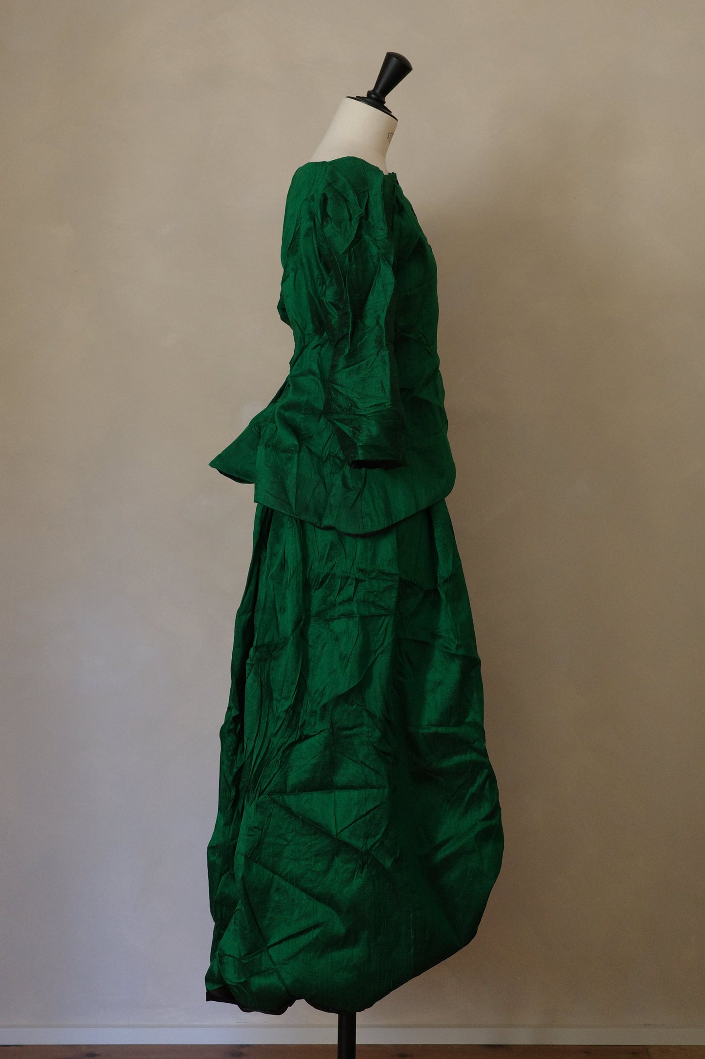 Emerald dupioni jacket and skirt set