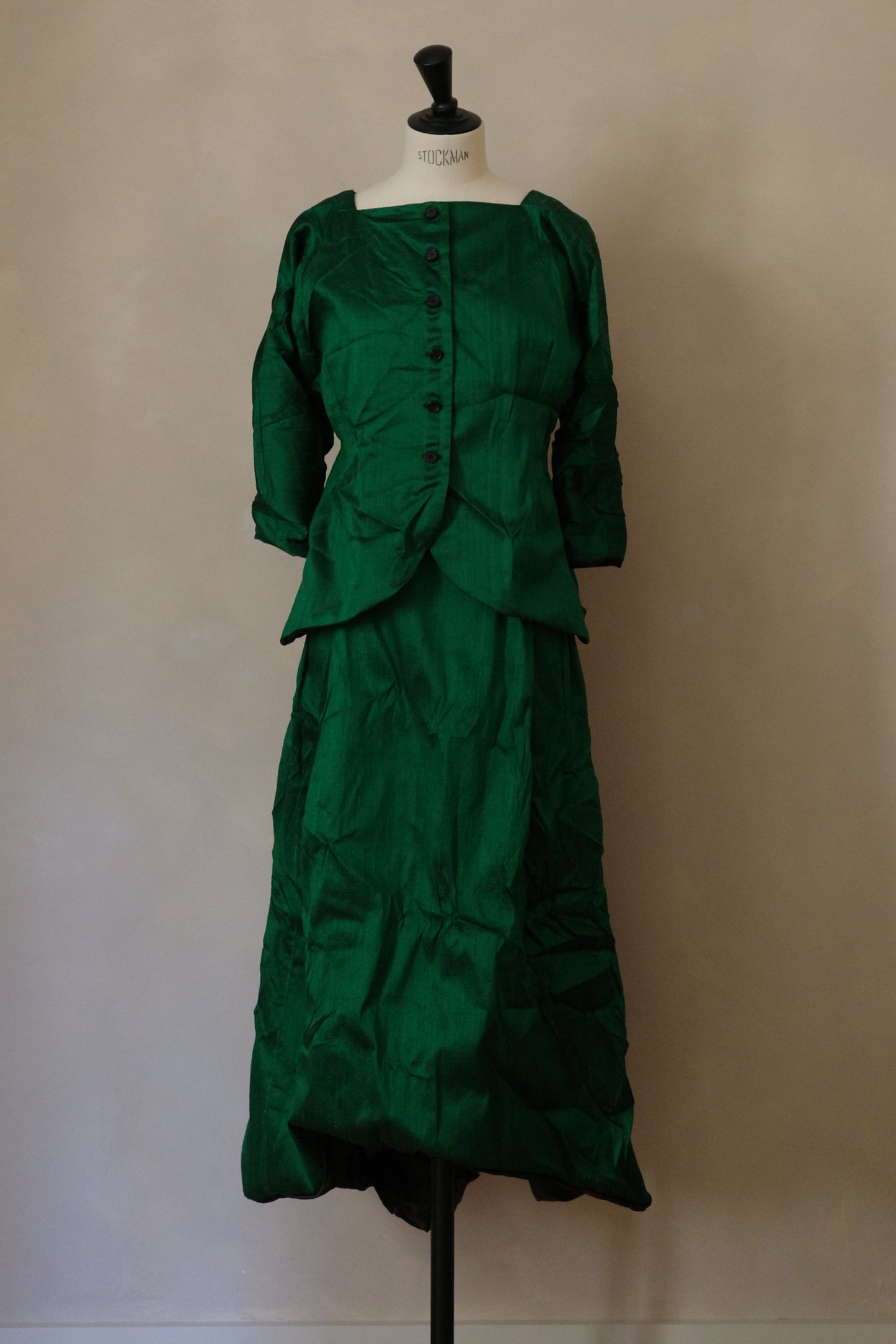 Emerald dupioni jacket and skirt set