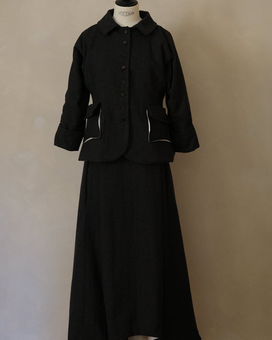 Chaqueta lana gris antracita