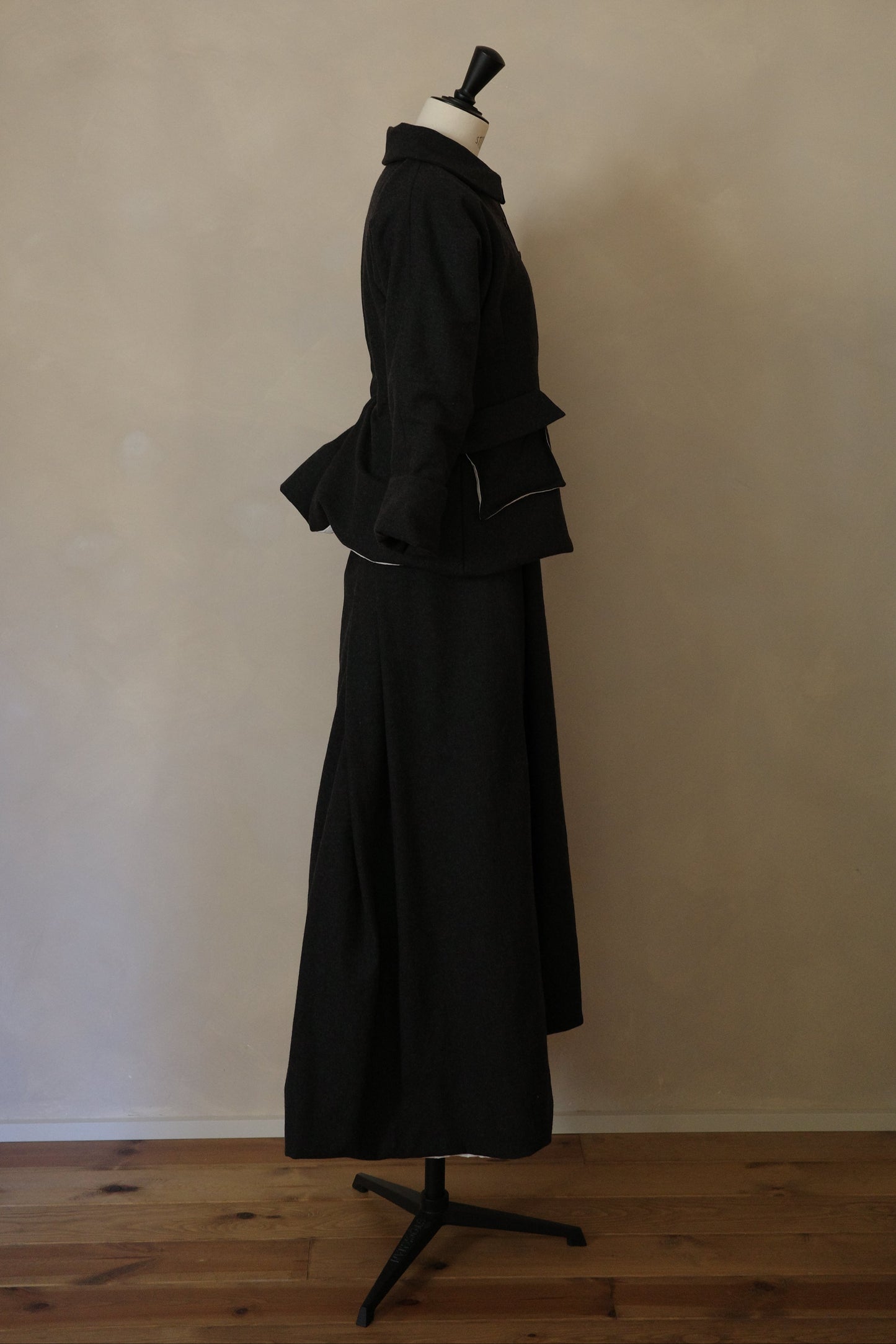 Chaqueta lana gris antracita