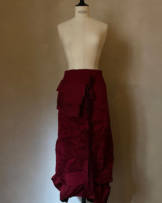 Falda dupioni con lazada