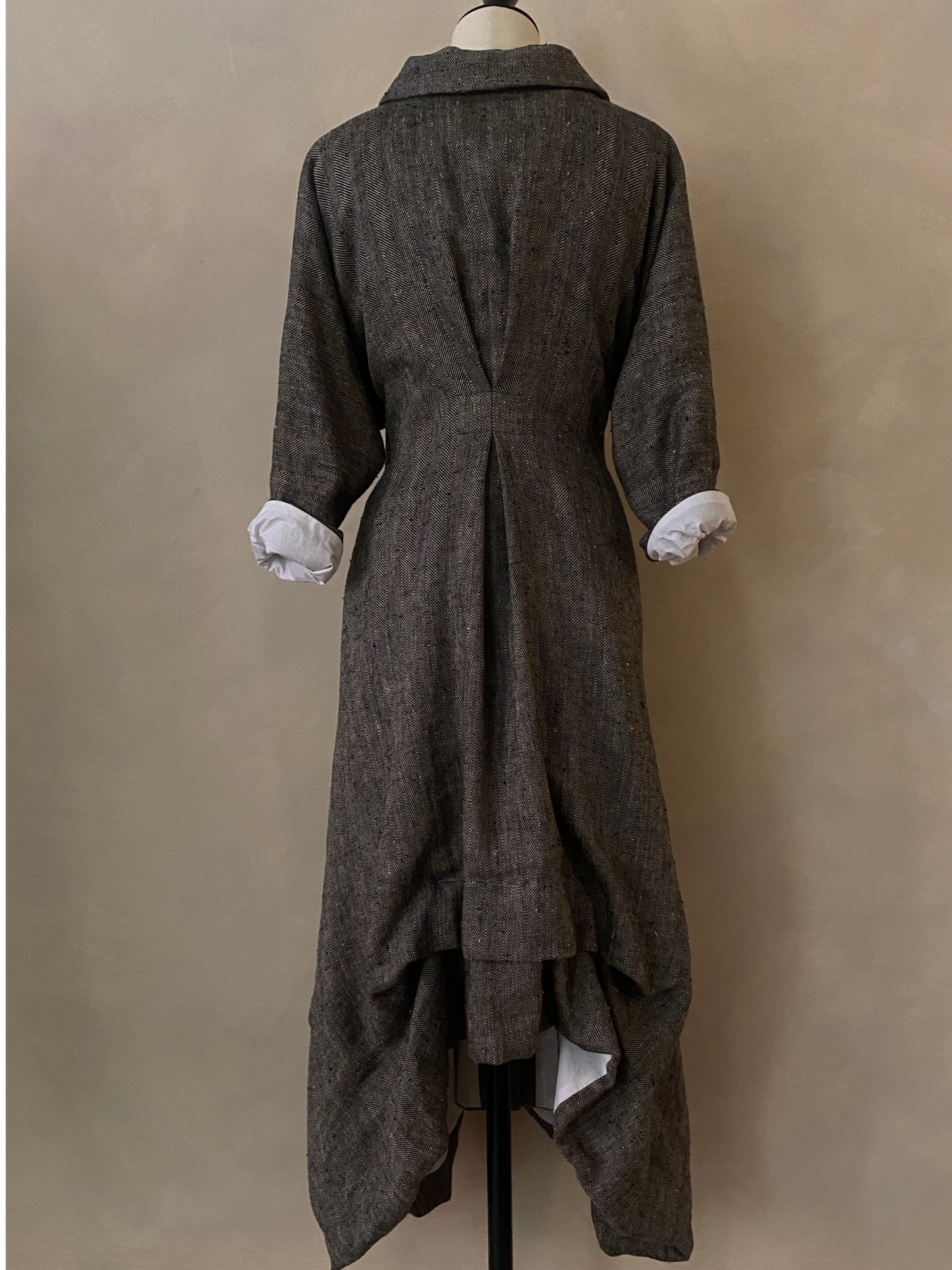Herringbone linen Menina coat