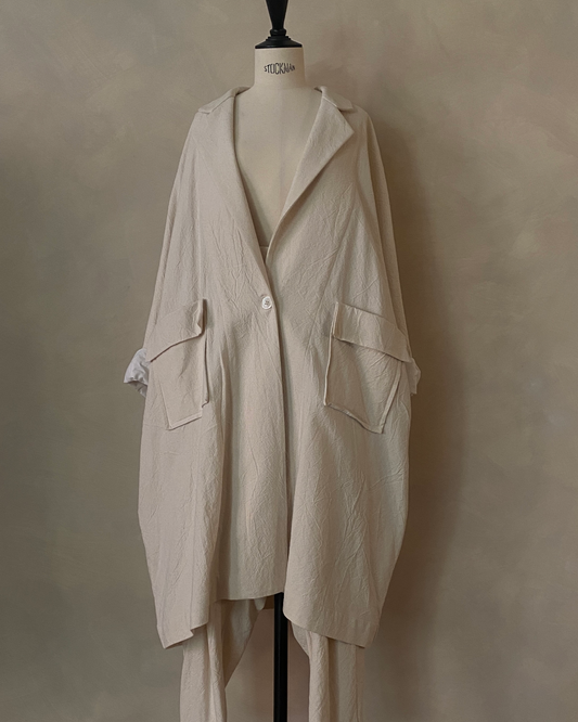 Abrigo oversize de lino