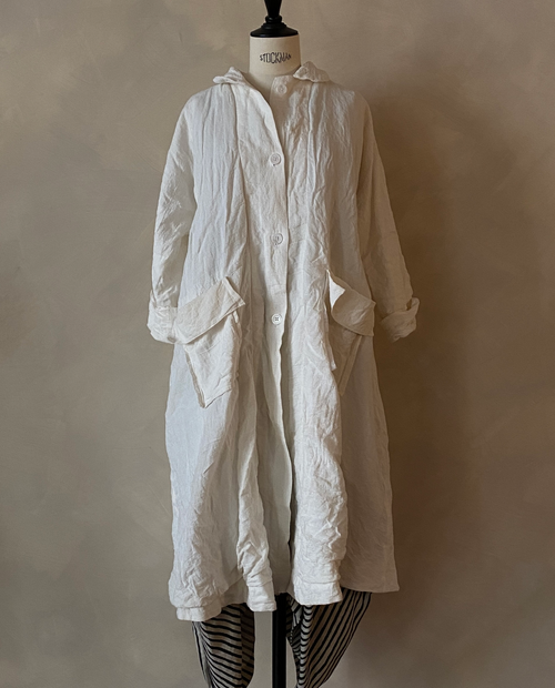 White linen coat