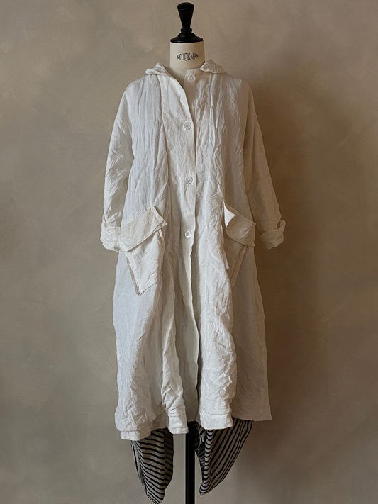 White linen coat