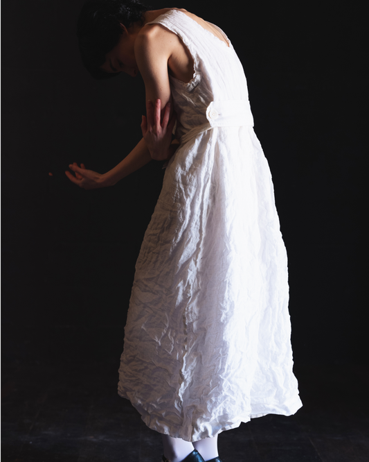 Vestido de lino blanco