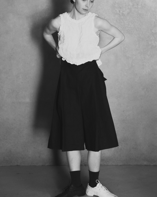 Pantalón japonés de lino negro
