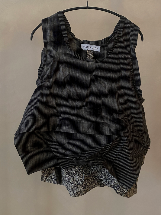 Grey linen top