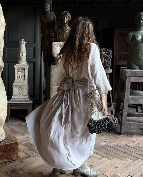 05. Linen apron dress