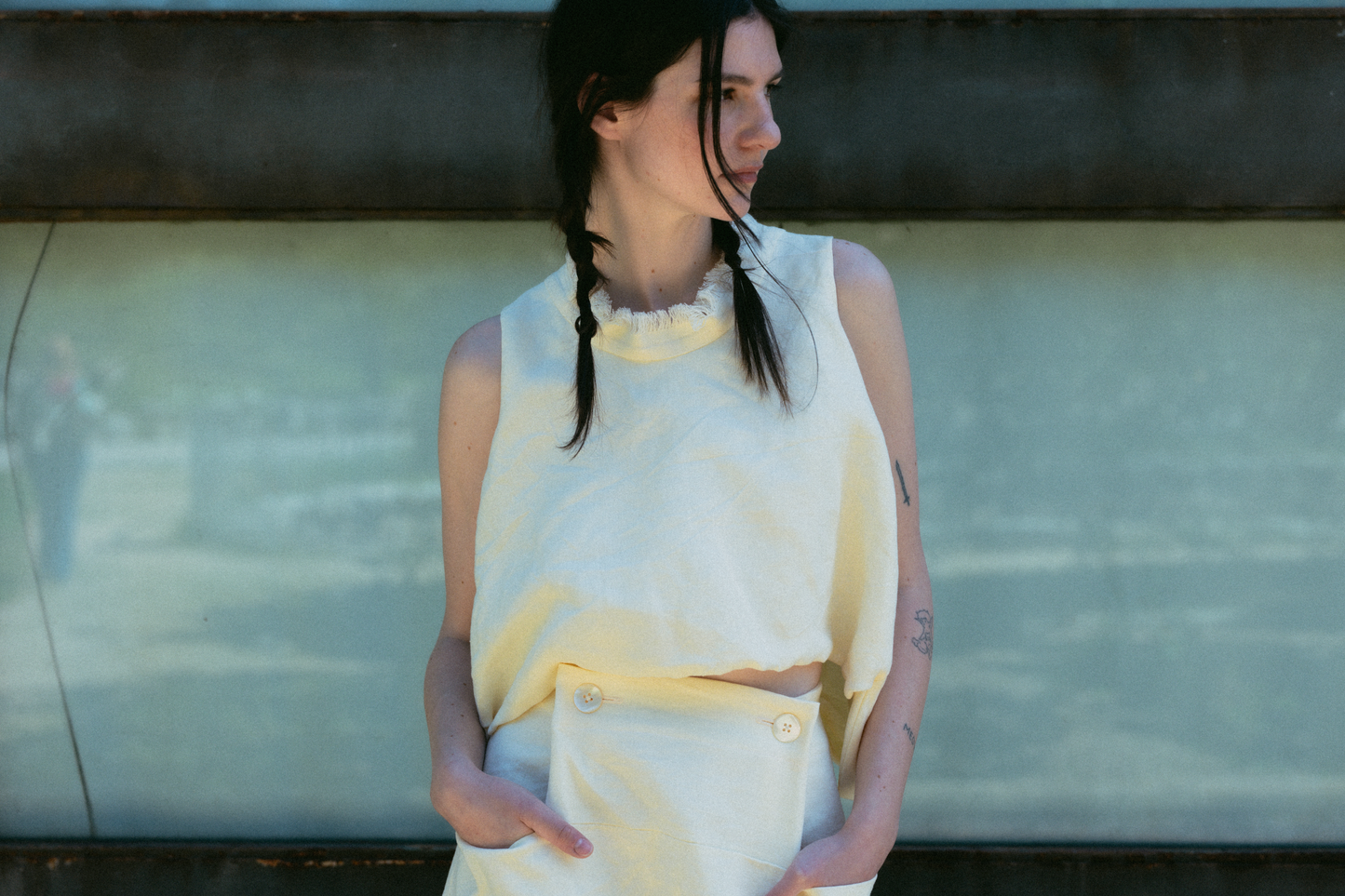 Cream linen top