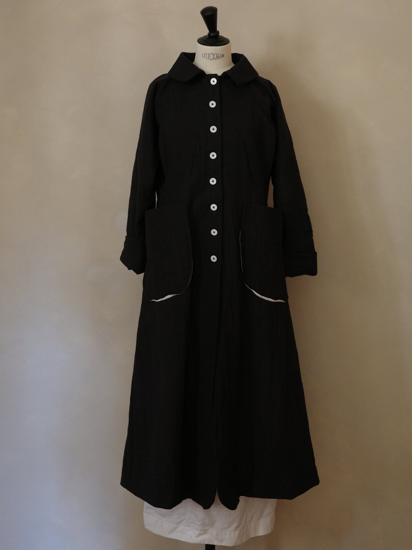 Linen and cotton tailored coat