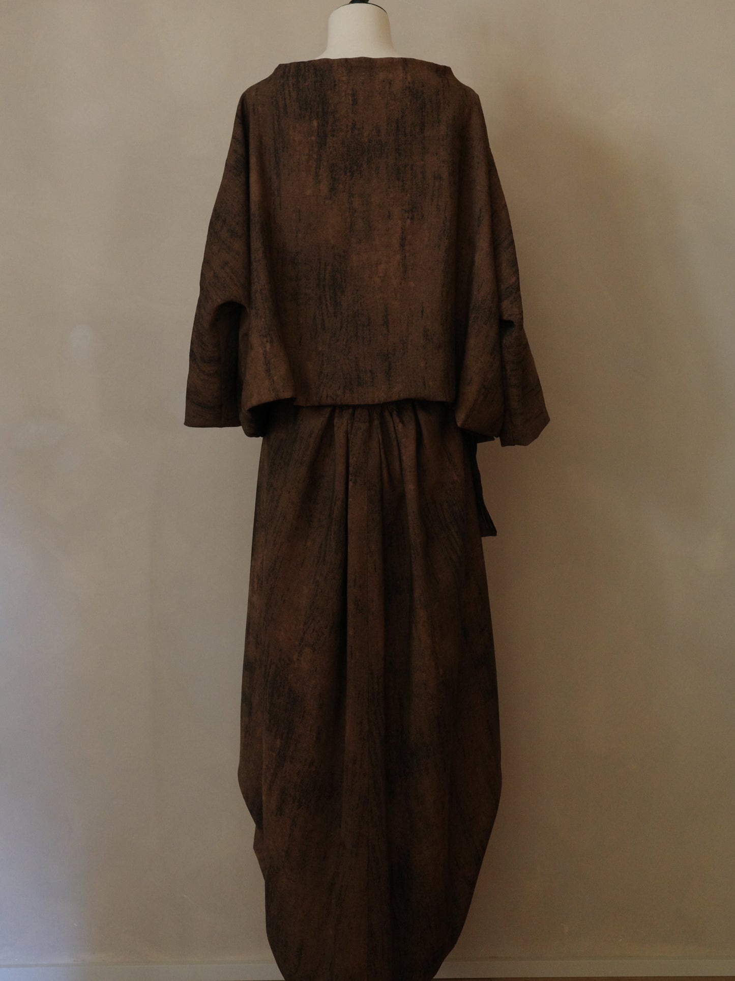 Vestido dos piezas de lino y algodón
