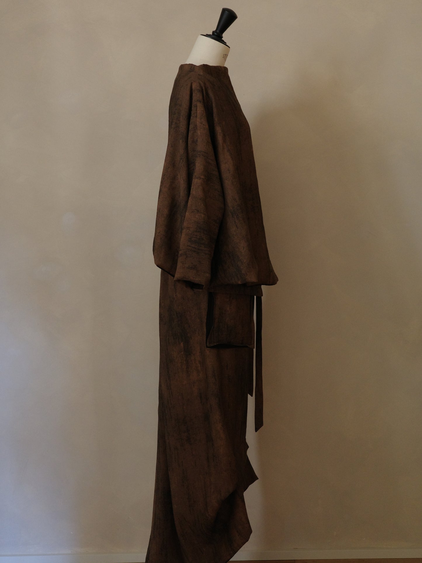 Vestido dos piezas de lino y algodón