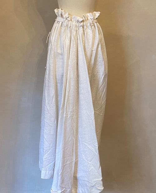 White linen skirt