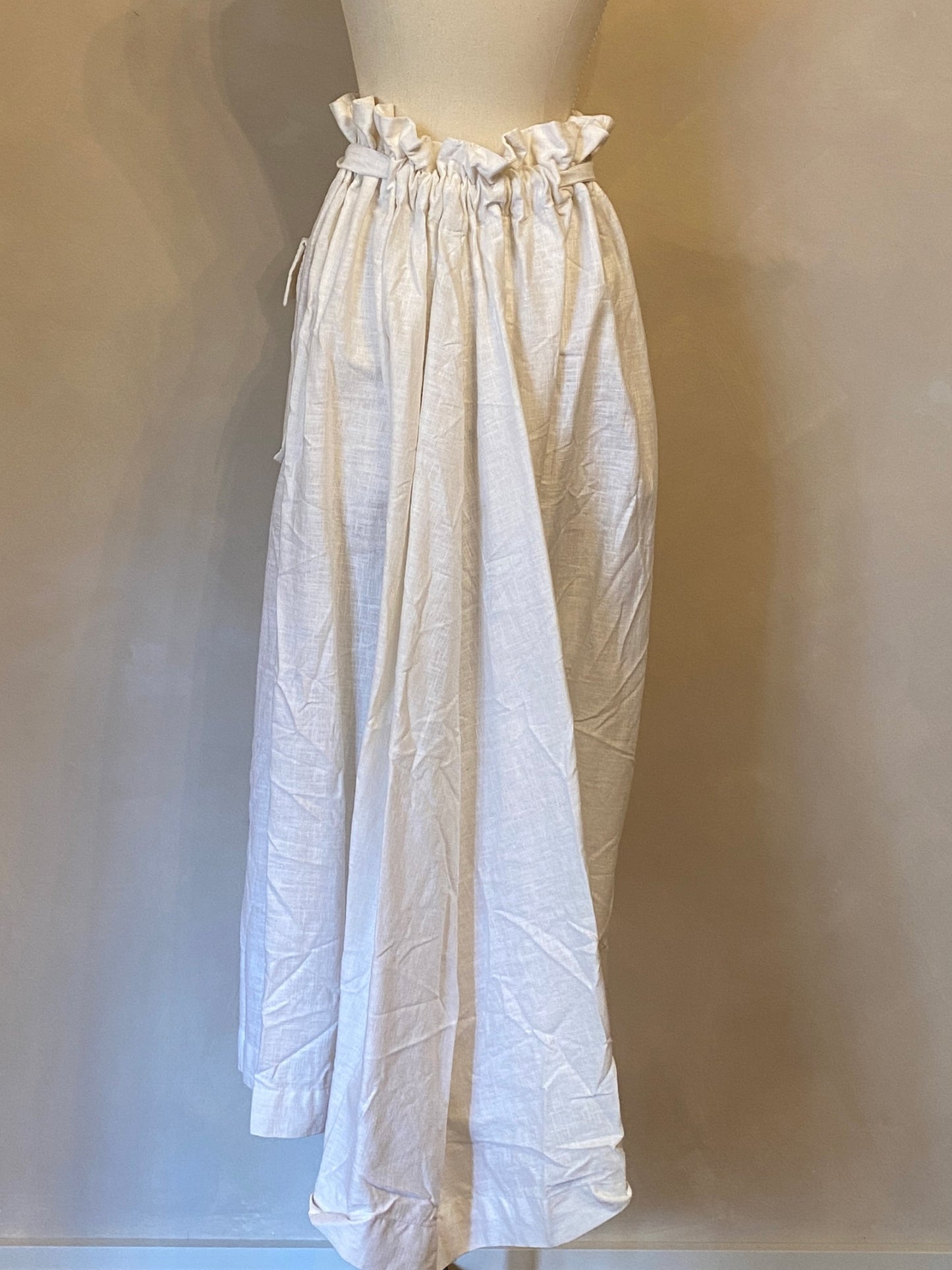 White linen skirt