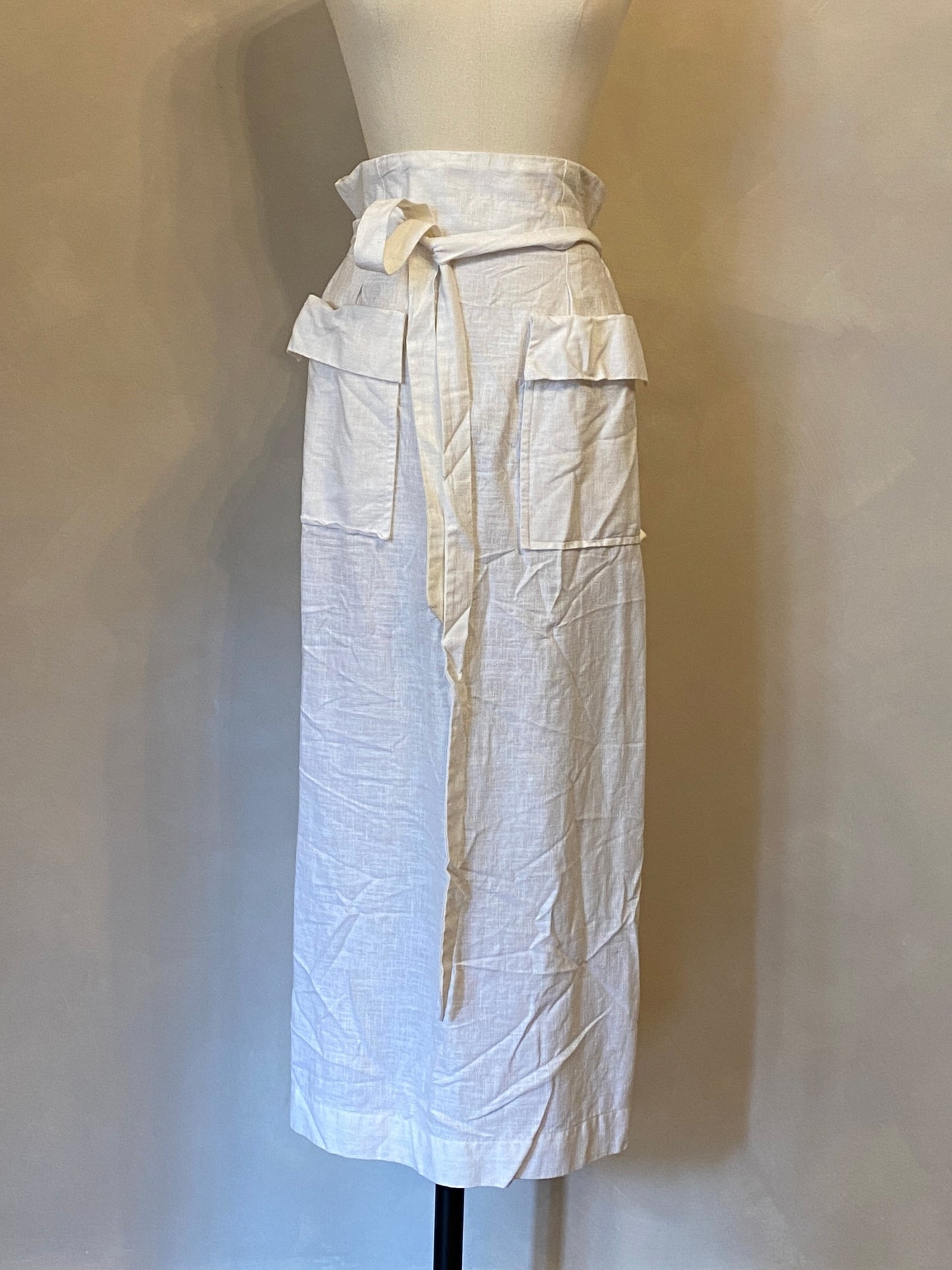 White linen skirt