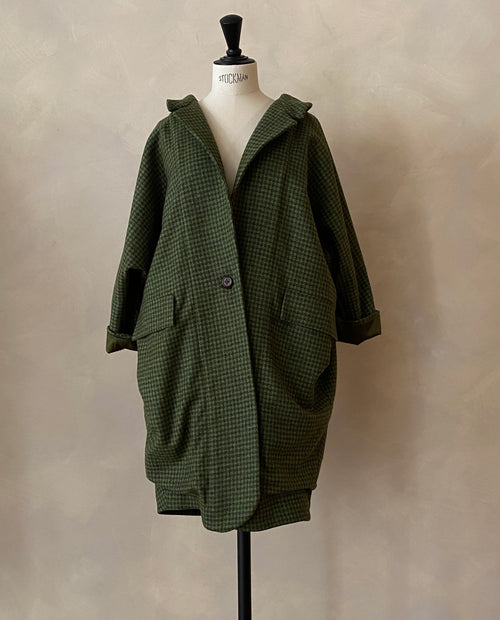 Green Scottish tweed coat