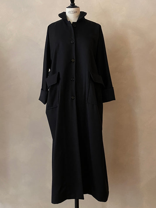 Black wool coat