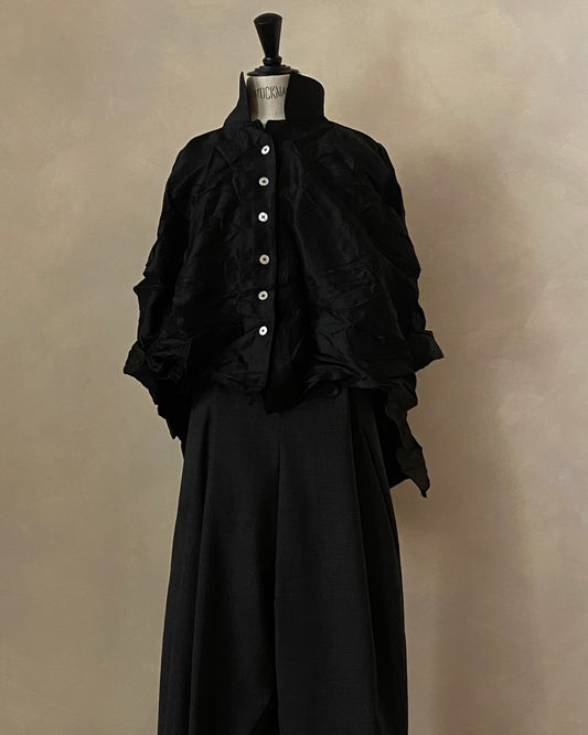 Camisa negra de seda