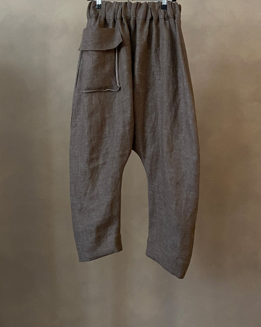 Pantalón de lino de espiga
