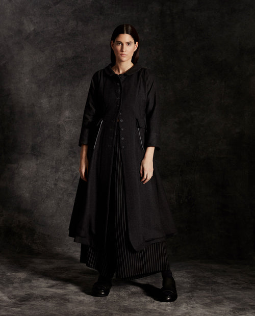 Abrigo entallado de cashmere